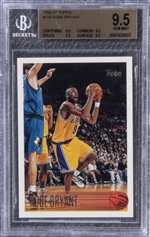 1996-97 Topps #138 Kobe Bryant Rookie Card - BGS GEM MINT 9.5 - TRUE GEM